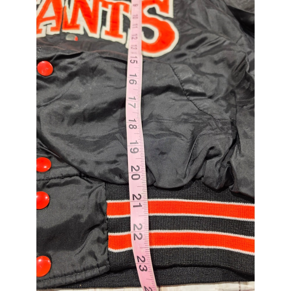 Vintage Holloway SF Giants Bomber Jacket Mens Large Black Nylon Snap Varsity USA - Picture 15 of 16